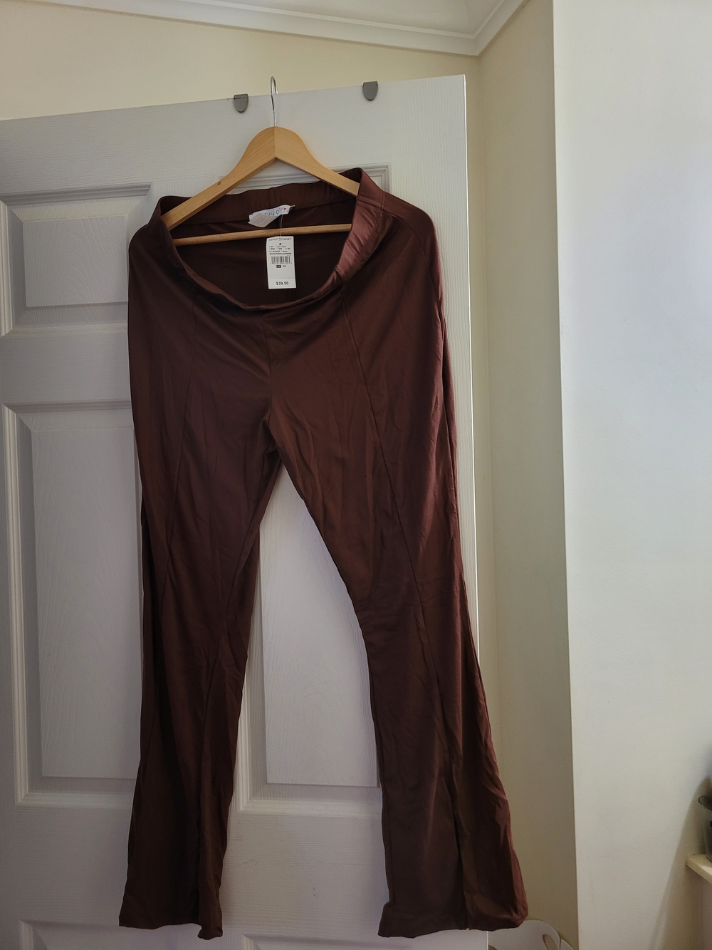 Ashley Stewart Brown Boot Cut Stretch Pants